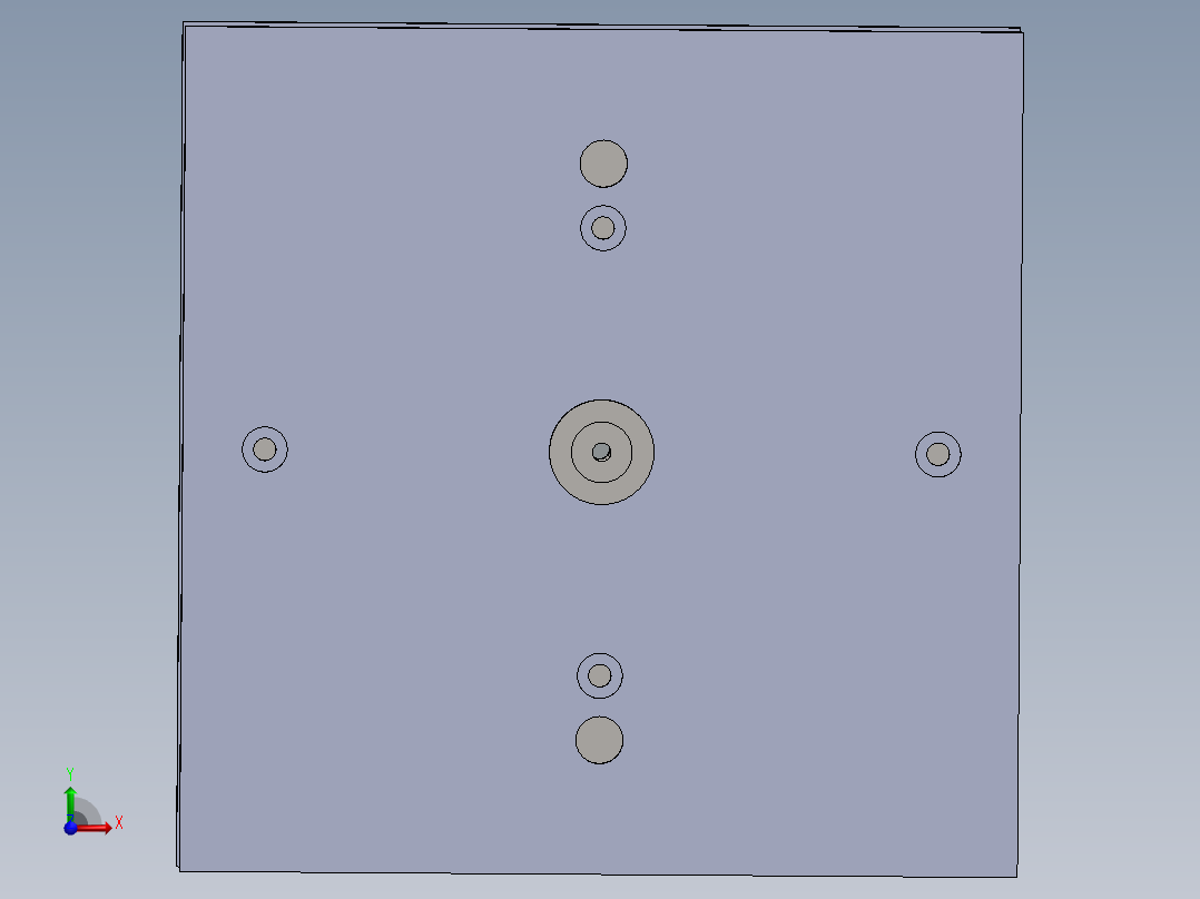 石英管型分离器模具模架SW2015含特征前视图