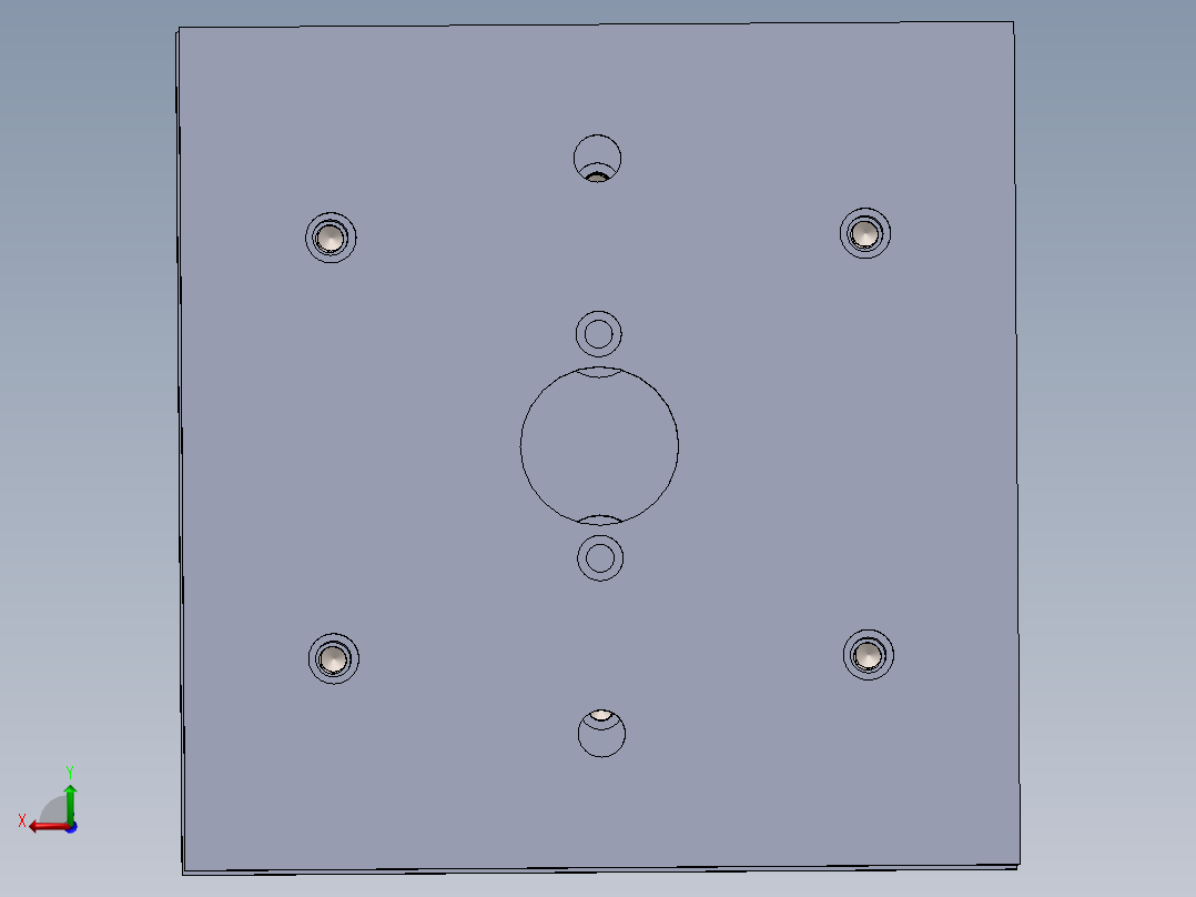 石英管型分离器模具模架SW2015含特征后视图