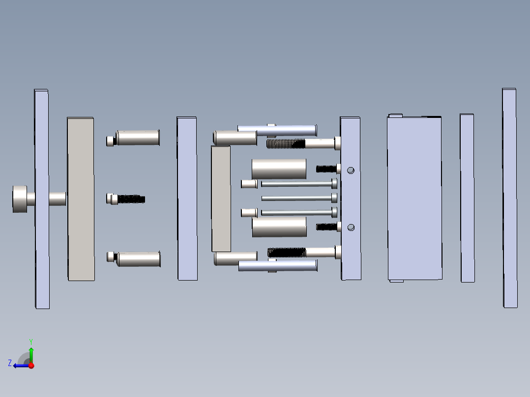 石英管型分离器模具模架SW2015含特征右视图