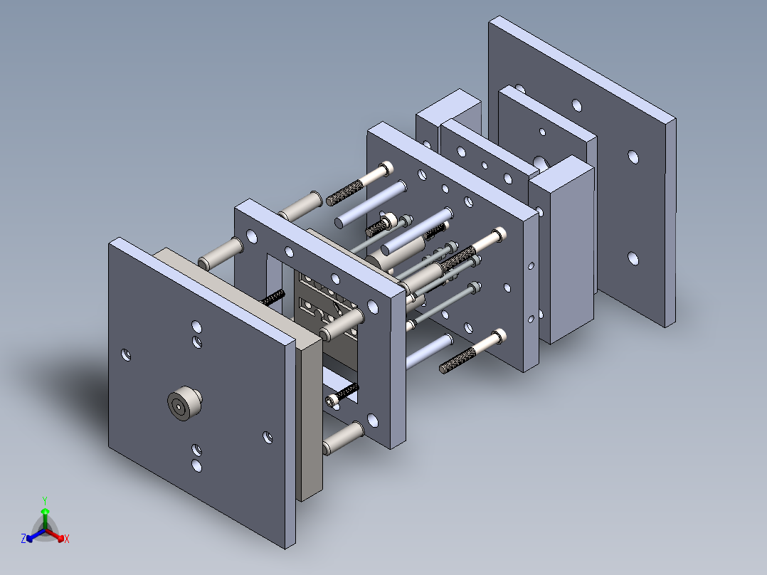 石英管型分离器模具模架SW2015含特征正等轴测图