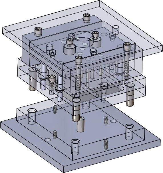 石英管型分离器模具模架SW2015含特征