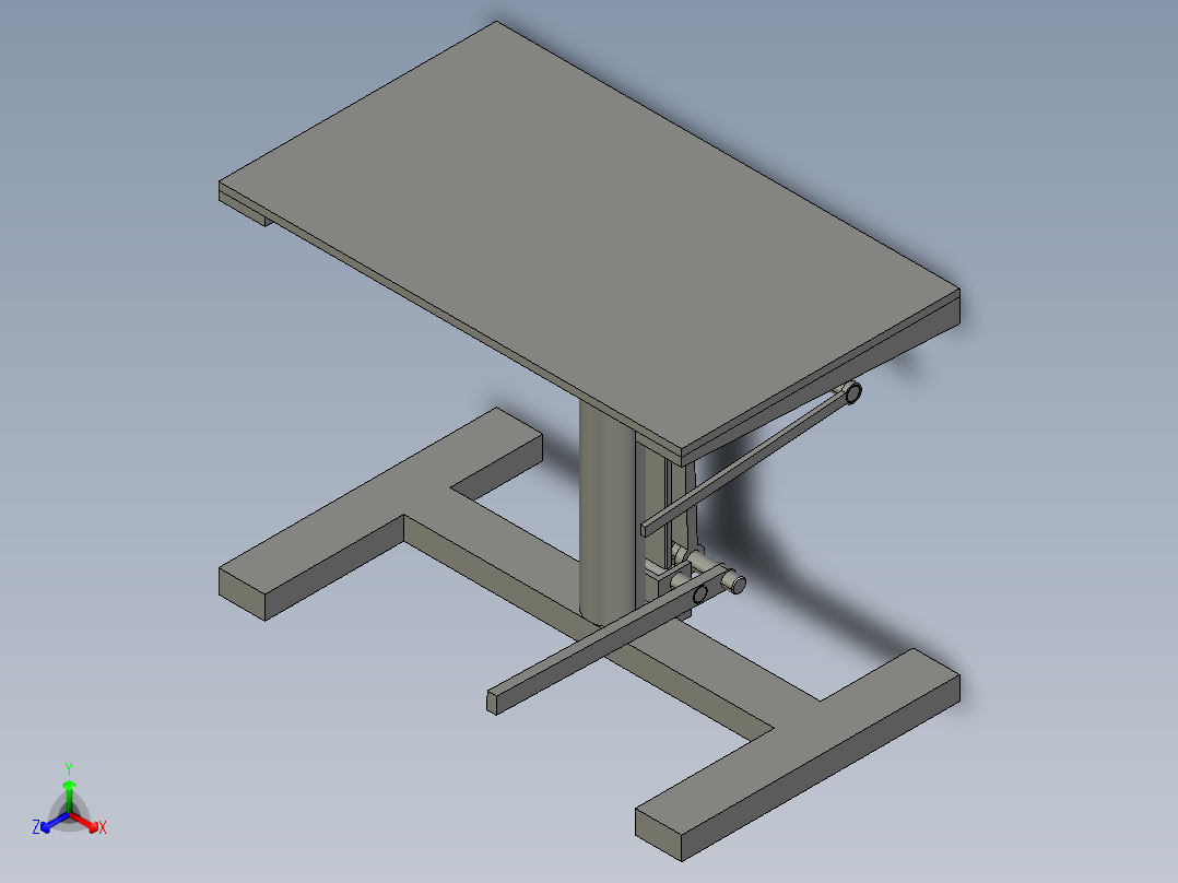 step格式的可升降桌子