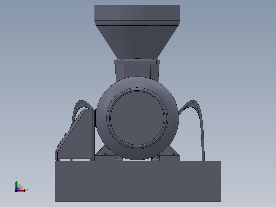 塑料挤出设备前视图