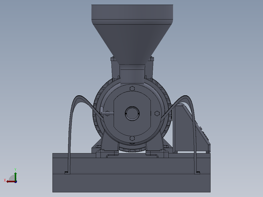 塑料挤出设备后视图