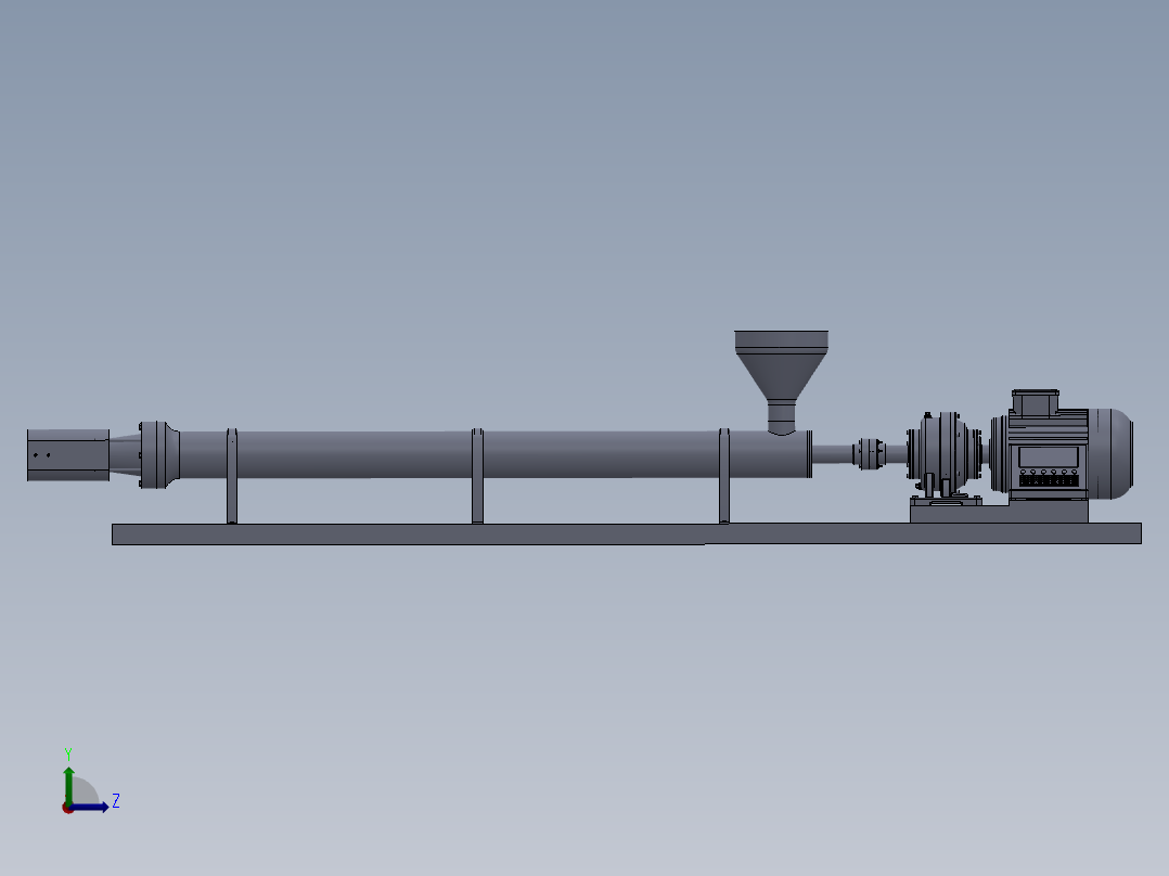 塑料挤出设备左视图