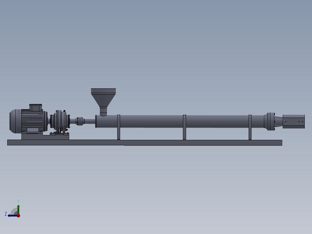 塑料挤出设备右视图