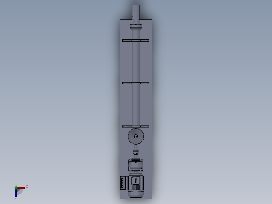 塑料挤出设备俯视图
