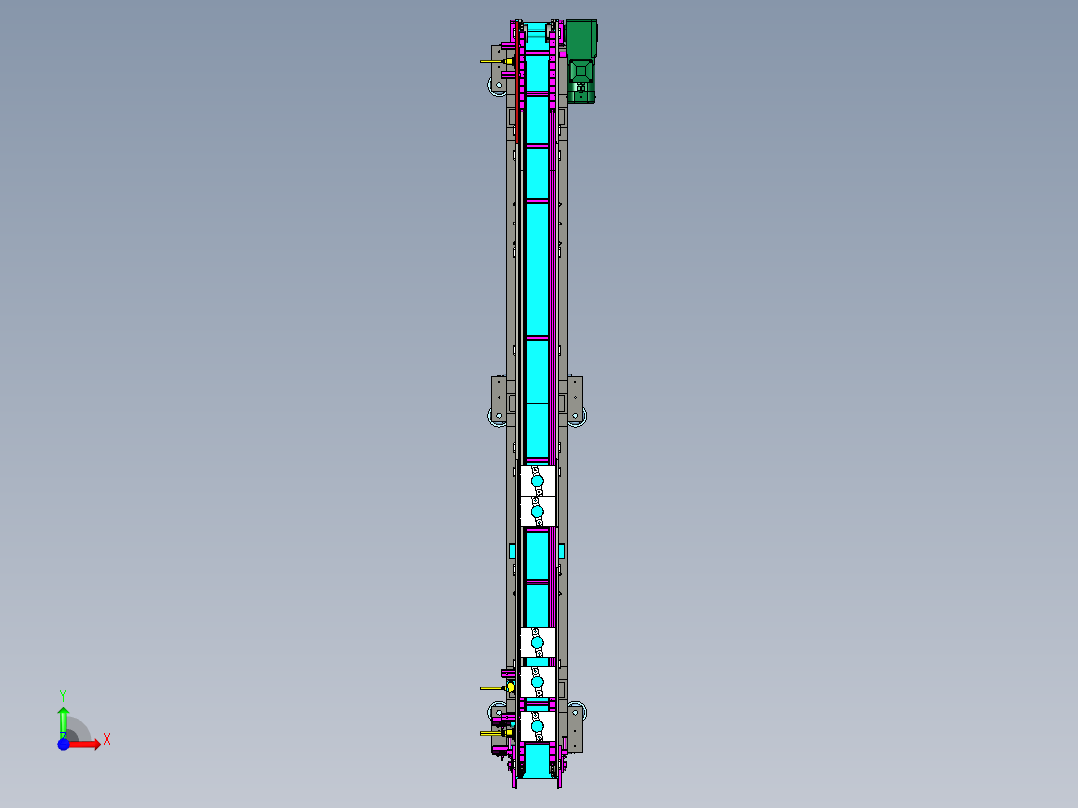 B85-三层托盘输送线前视图