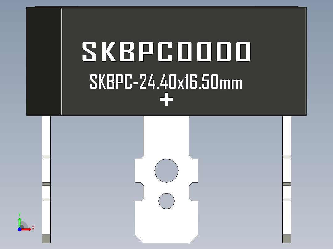 桥式整流器-SKBPC_Nonmal_Size前视图