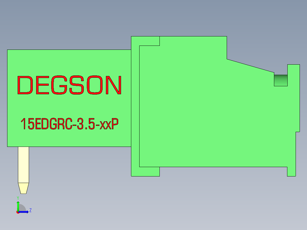 15EDG-3.5-3P(H-Hht)左视图