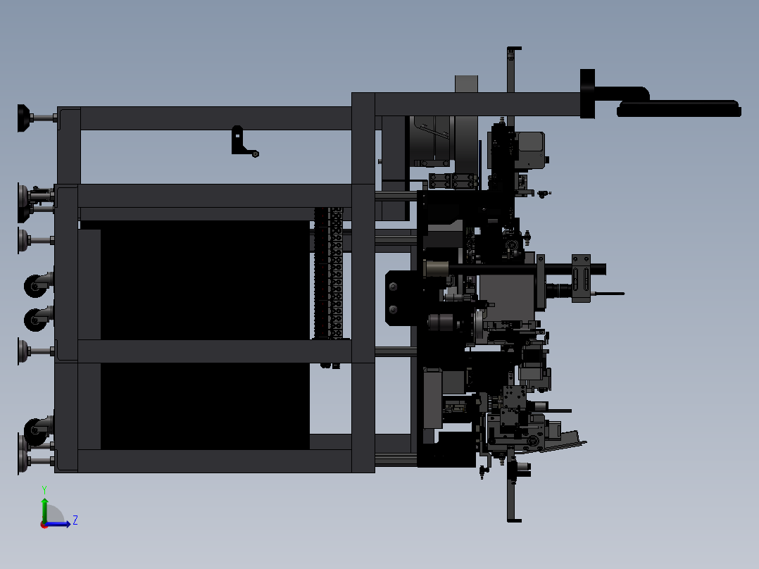 电感器组装焊接点胶一体机左视图