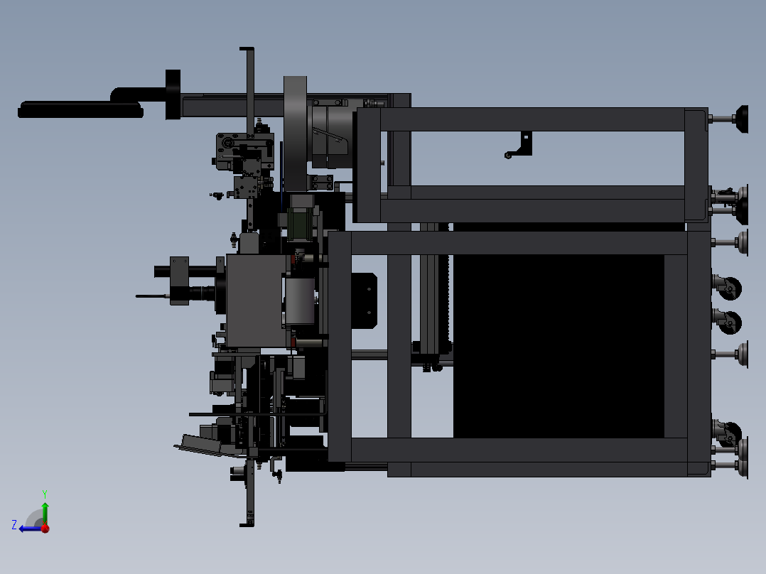 电感器组装焊接点胶一体机右视图