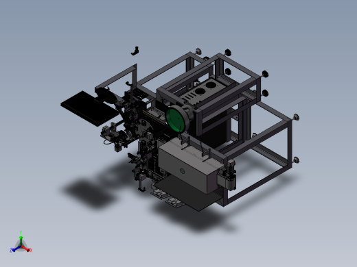 电感器组装焊接点胶一体机正等轴测缩略图