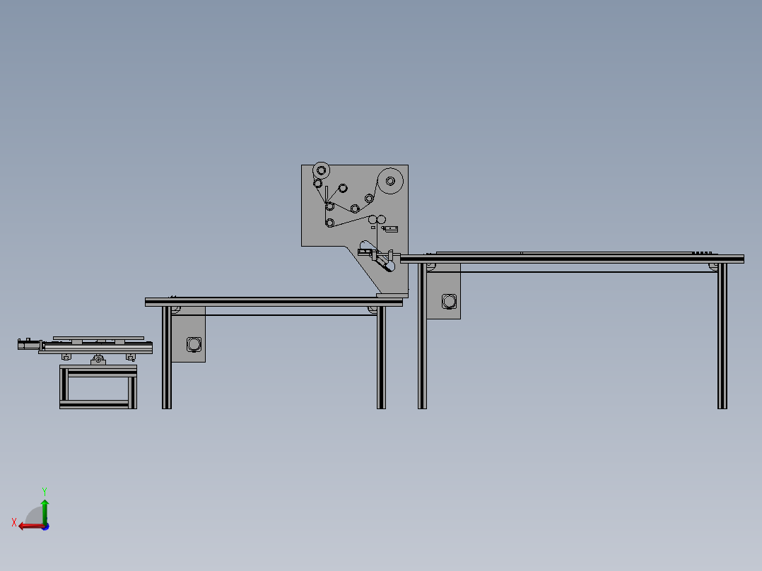 自动包装封箱机后视图