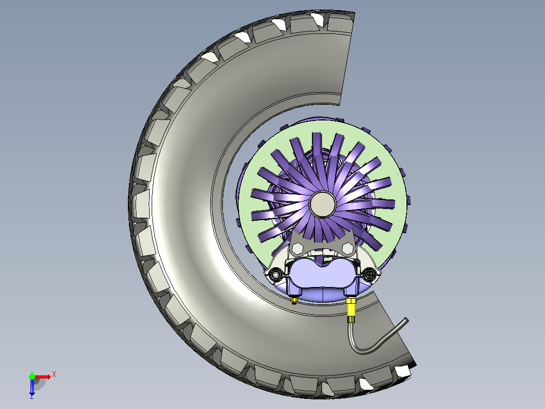 陶瓷盘式制动器俯视图