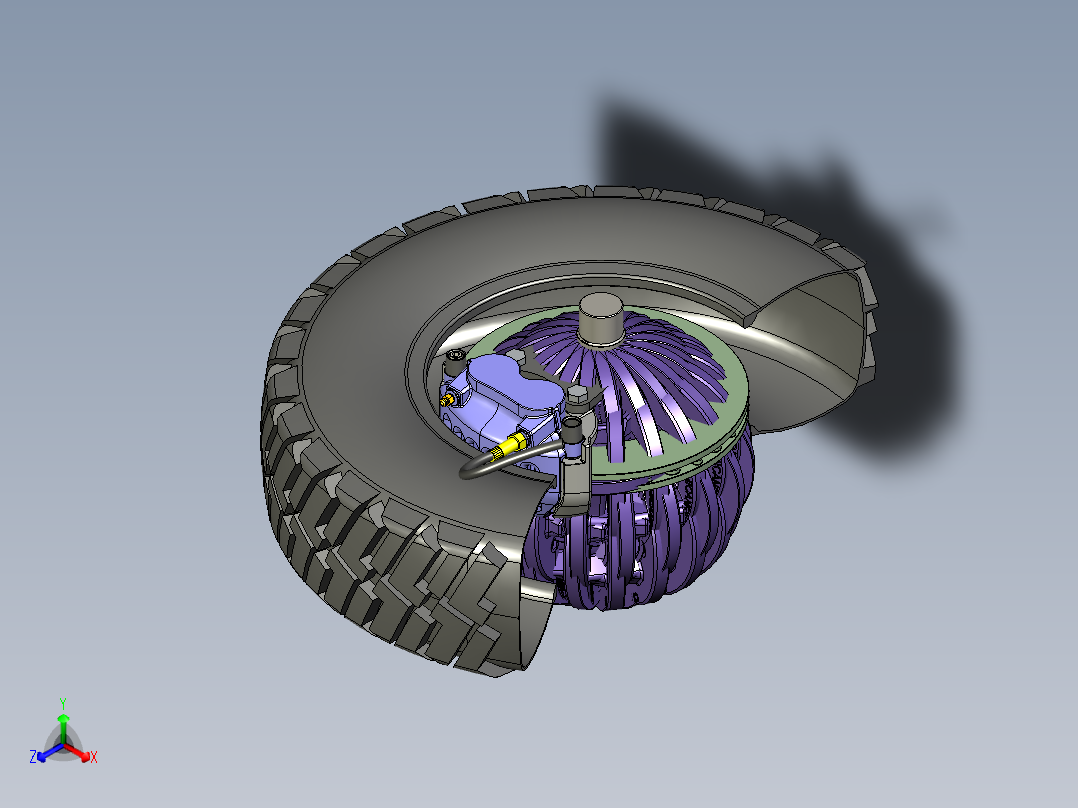 陶瓷盘式制动器正等轴测图
