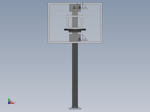 篮球架前视缩略图