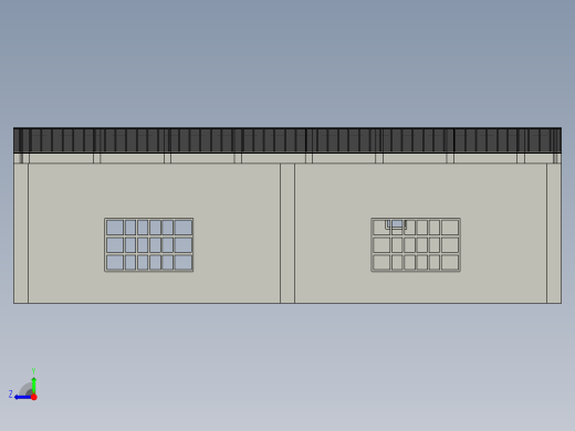 工厂厂房图右视缩略图
