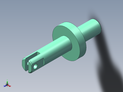 S5 单作用气缸活塞杆正等轴测缩略图