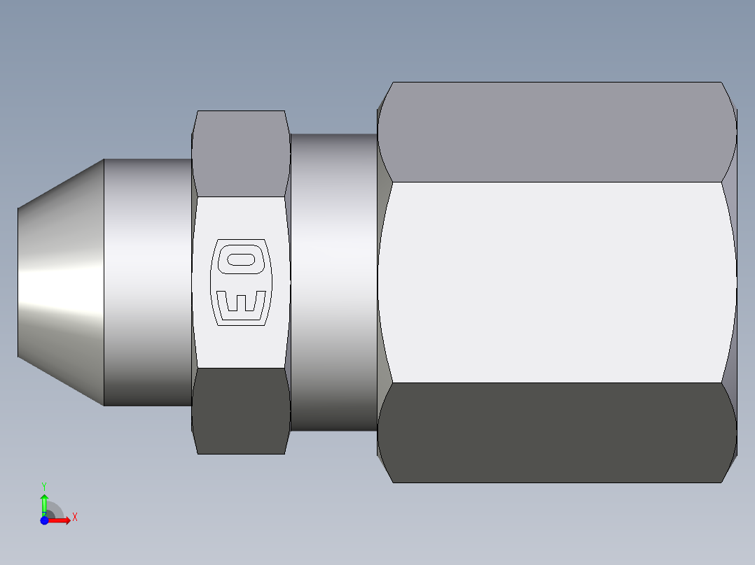 卡套式工业通用硬管接头EO_Weld_connector_AS06ZL71前视图