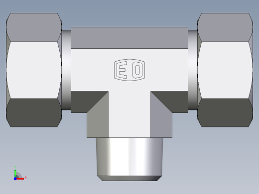 卡套式工业通用硬管接头EO_Male_stud_run_tee_TE18LRCF前视缩略图