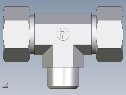 卡套式工业通用硬管接头EO_Male_stud_run_tee_TE18LRCF后视缩略图