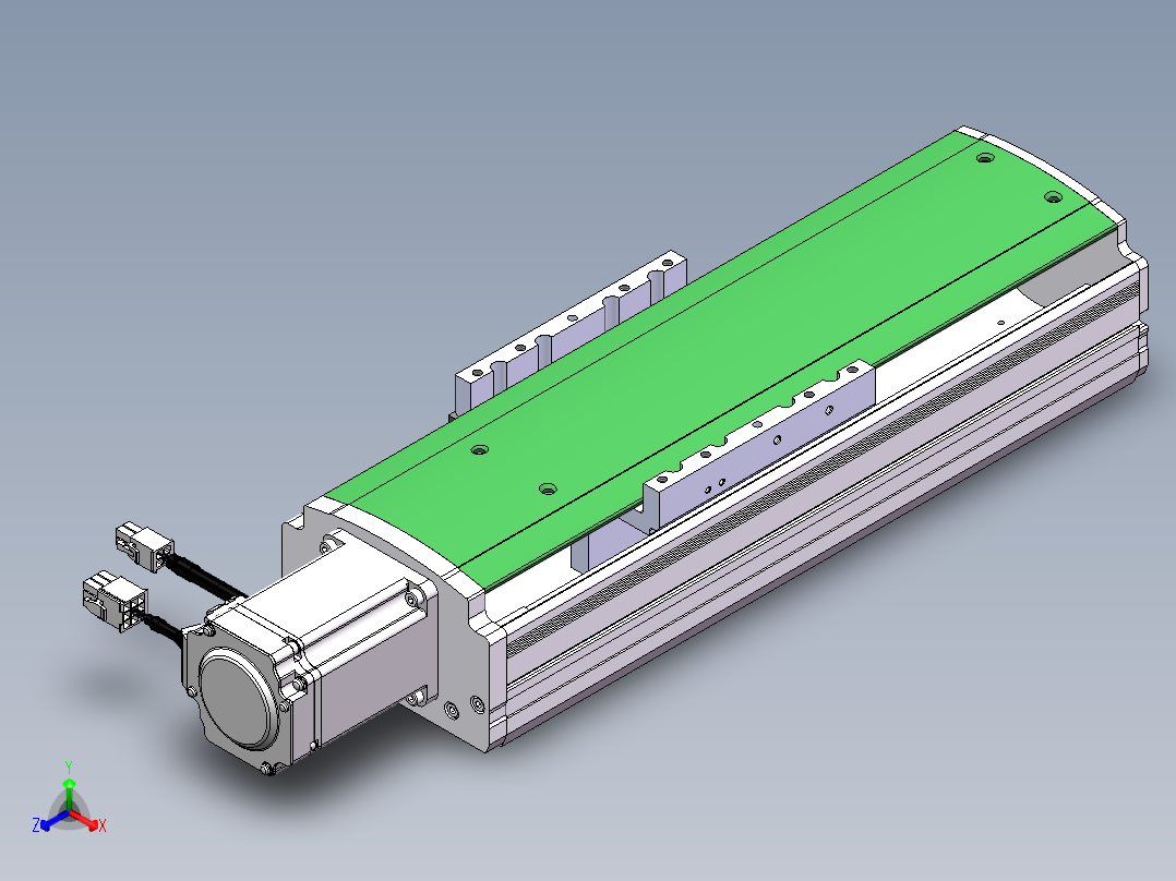 MTH丝杆半封闭模组MT120BS-BC-400W正等轴测图