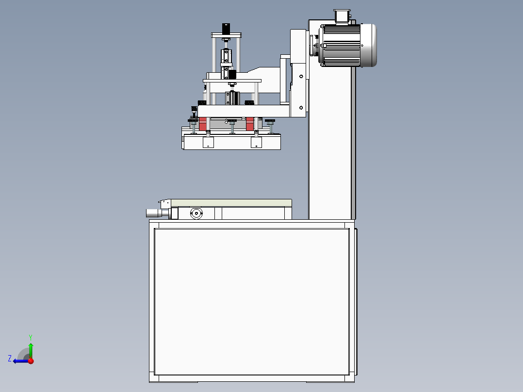 平面丝网印刷机三维SW模型1341898右视图
