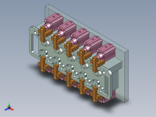 风扇底壳-互换板方式夹具正等轴测缩略图