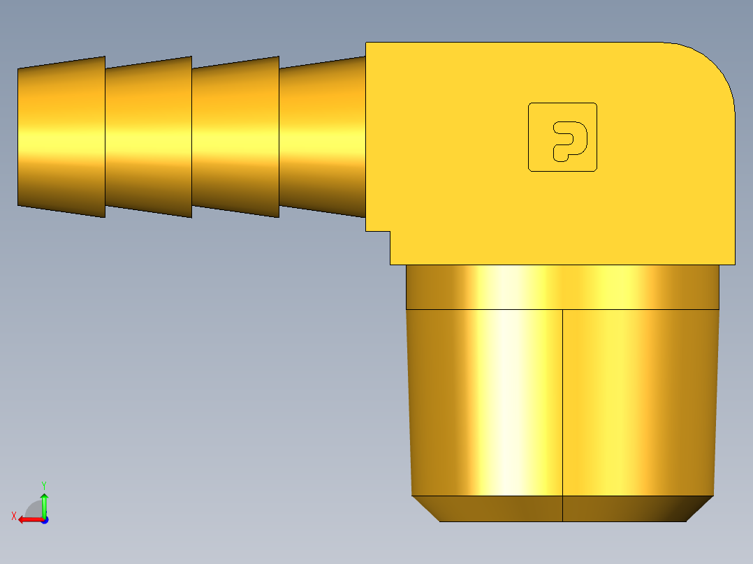 倒齿式工业管接头Hose Barb 90Deg Elbow to Male Pipe 129HB-5-6后视图