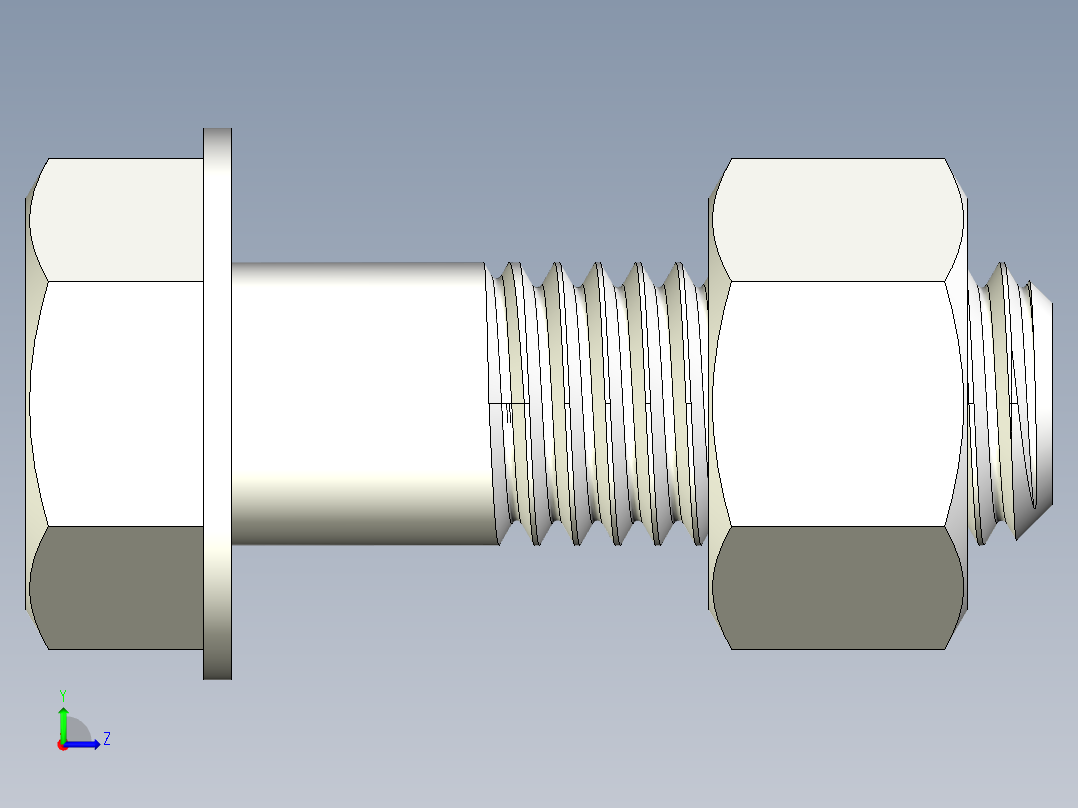 螺栓和螺母-M14 X 2.0.rar左视图