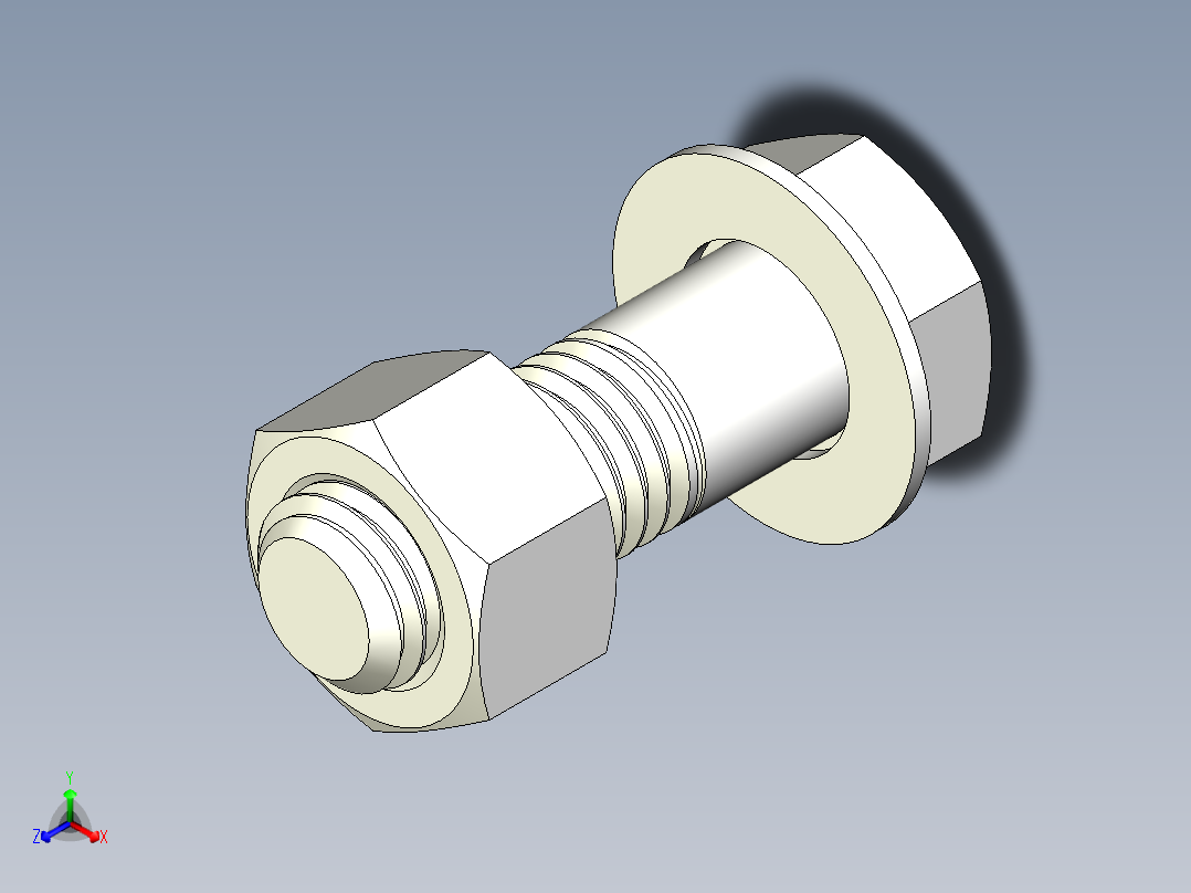 螺栓和螺母-M14 X 2.0.rar正等轴测图