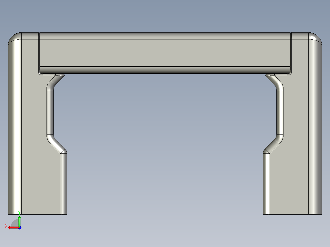 取手(鋁合金)(C)UG-3D多系列多零件图纸模型后视图