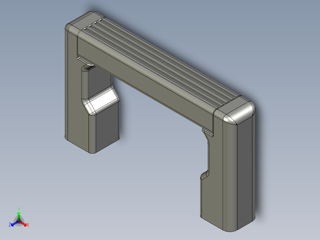 取手(鋁合金)(C)UG-3D多系列多零件图纸模型正等轴测图