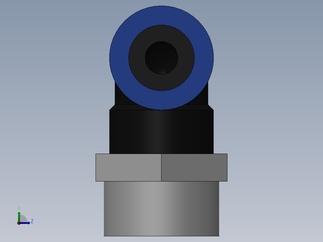 Ø12 x 1-2G COTOVELO 90° MACHO GIRAT. (C02471248)左视图
