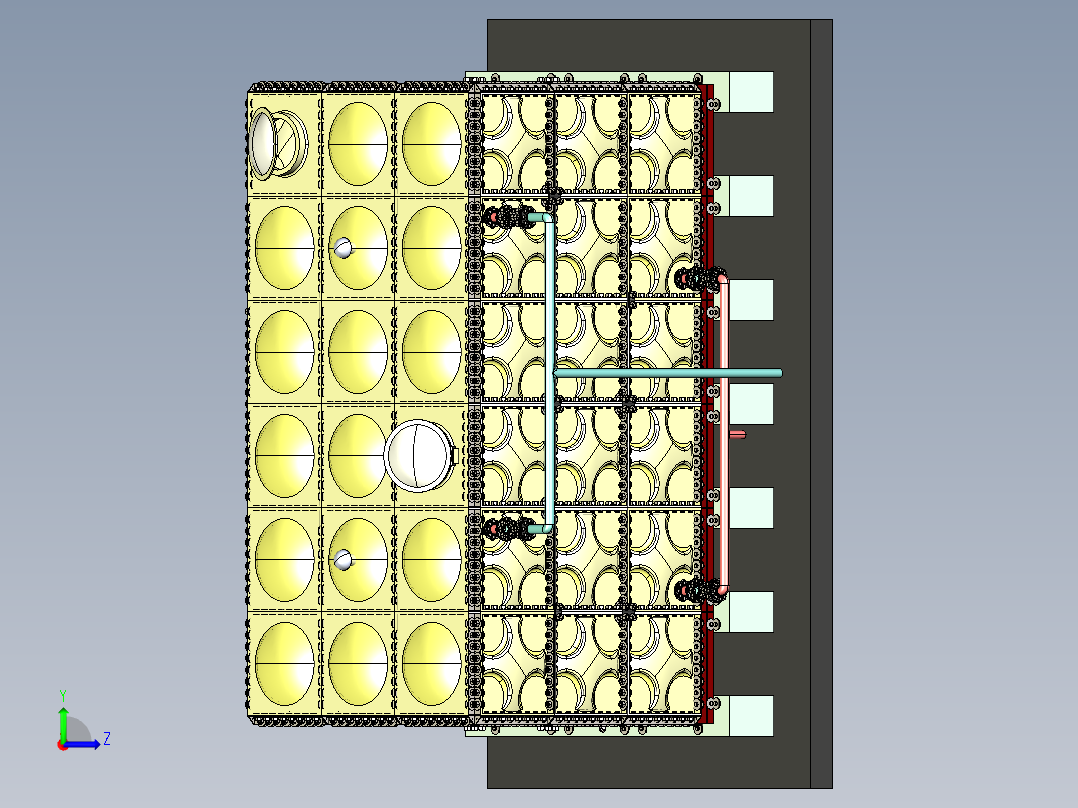 水箱模型图左视图