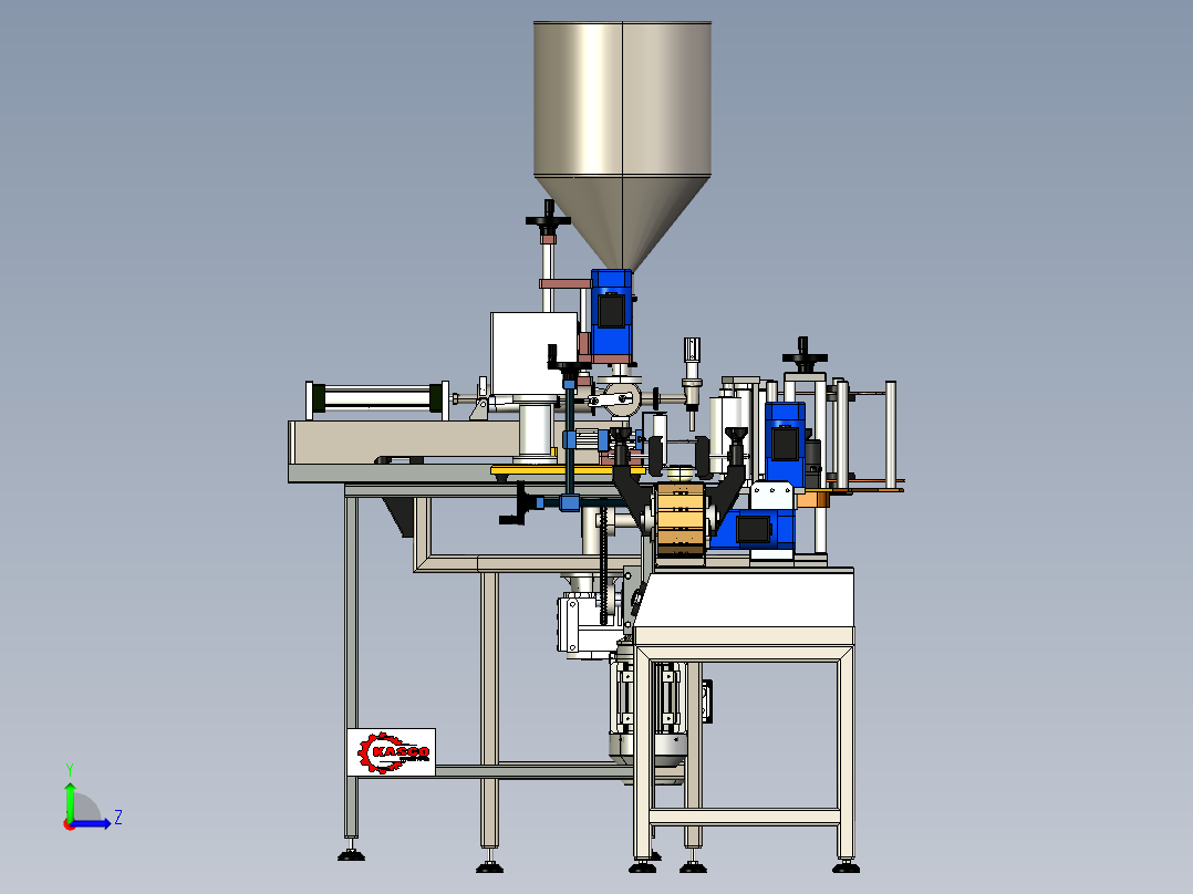 胶水灌装包装机creo5.0.zip左视图