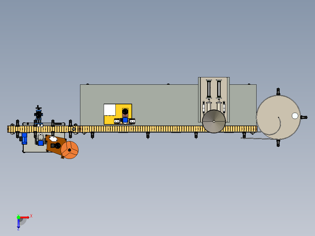 胶水灌装包装机creo5.0.zip俯视图