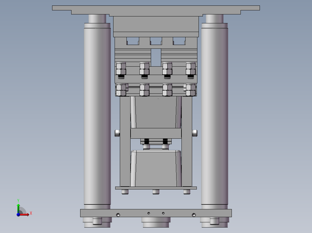 高频电磁振动台设计模型83825前视图