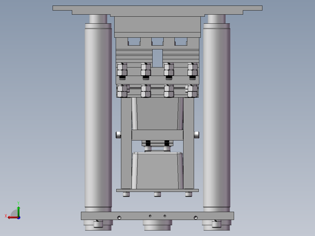 高频电磁振动台设计模型83825后视图