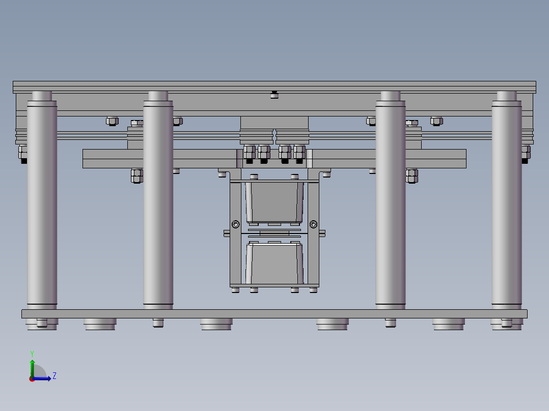 高频电磁振动台设计模型83825左视图