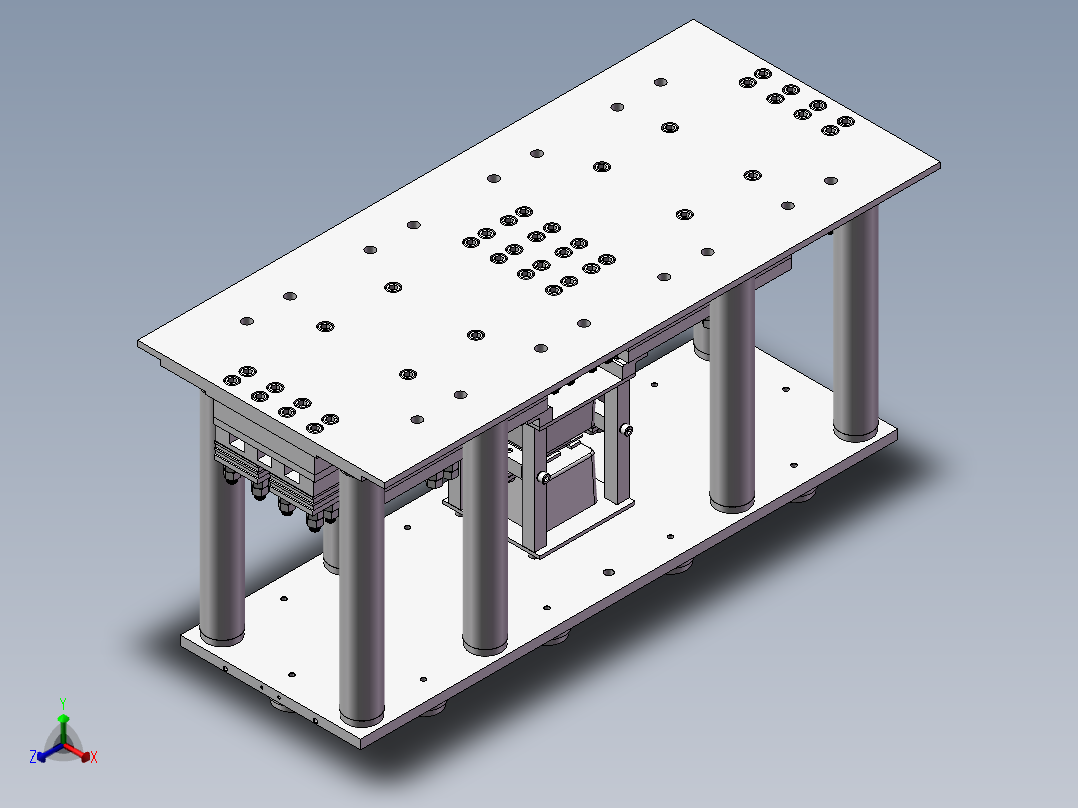 高频电磁振动台设计模型83825正等轴测图