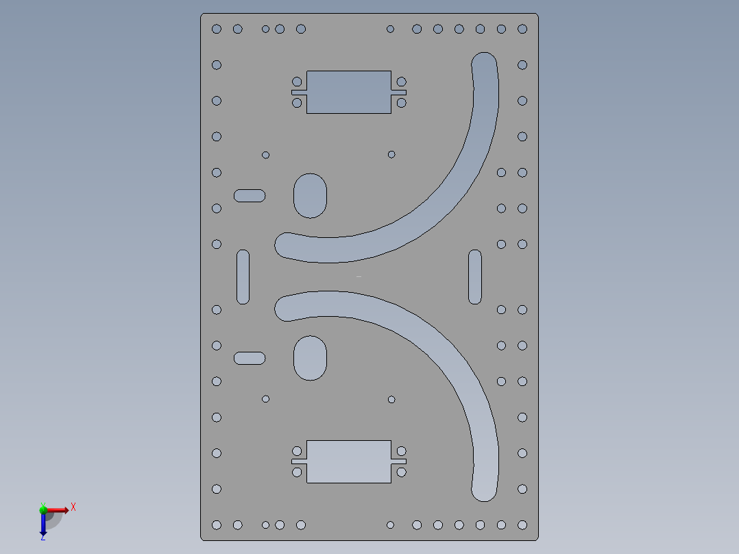 底座底板加工工艺分析俯视图