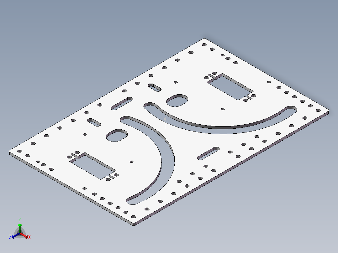 底座底板加工工艺分析正等轴测图
