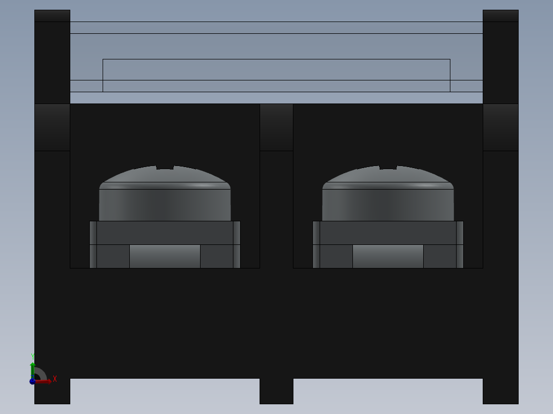 接线板组件前视图