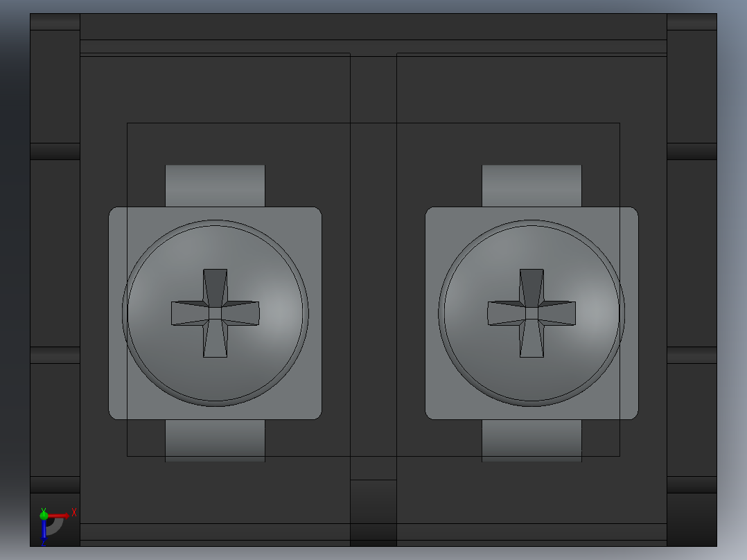 接线板组件俯视图