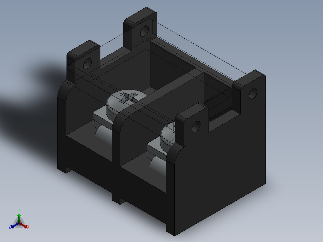 接线板组件正等轴测图