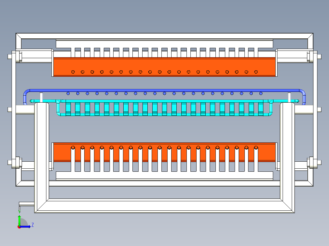 便携式烧烤烙印平台左视图