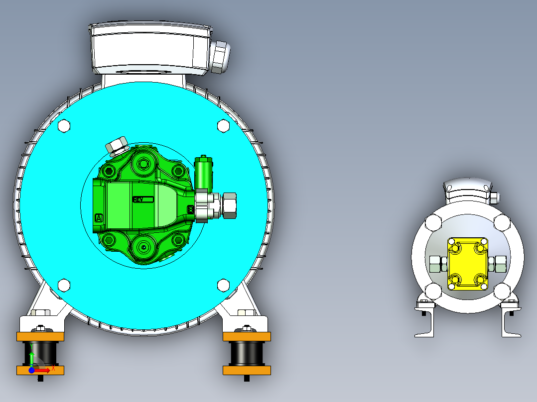 二款液体输送泵设计前视图
