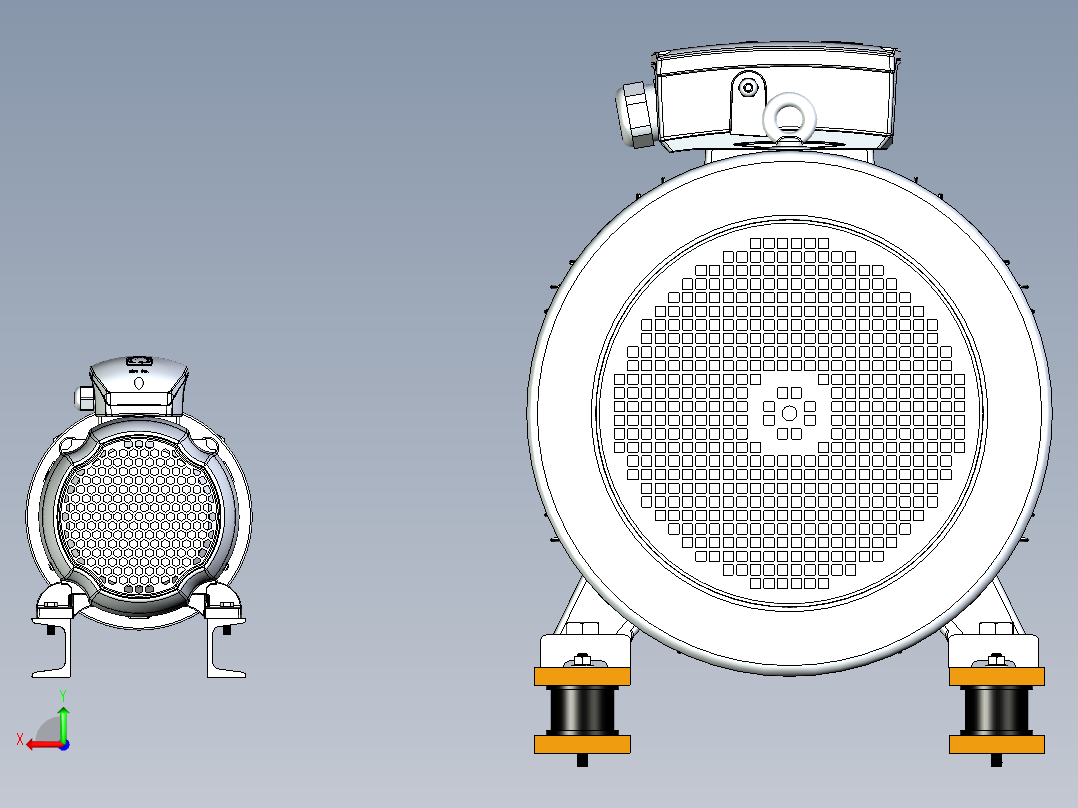 二款液体输送泵设计后视图